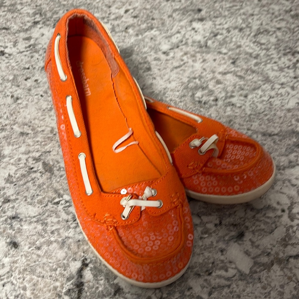 Dressbarn orange top sliders size 7.5.